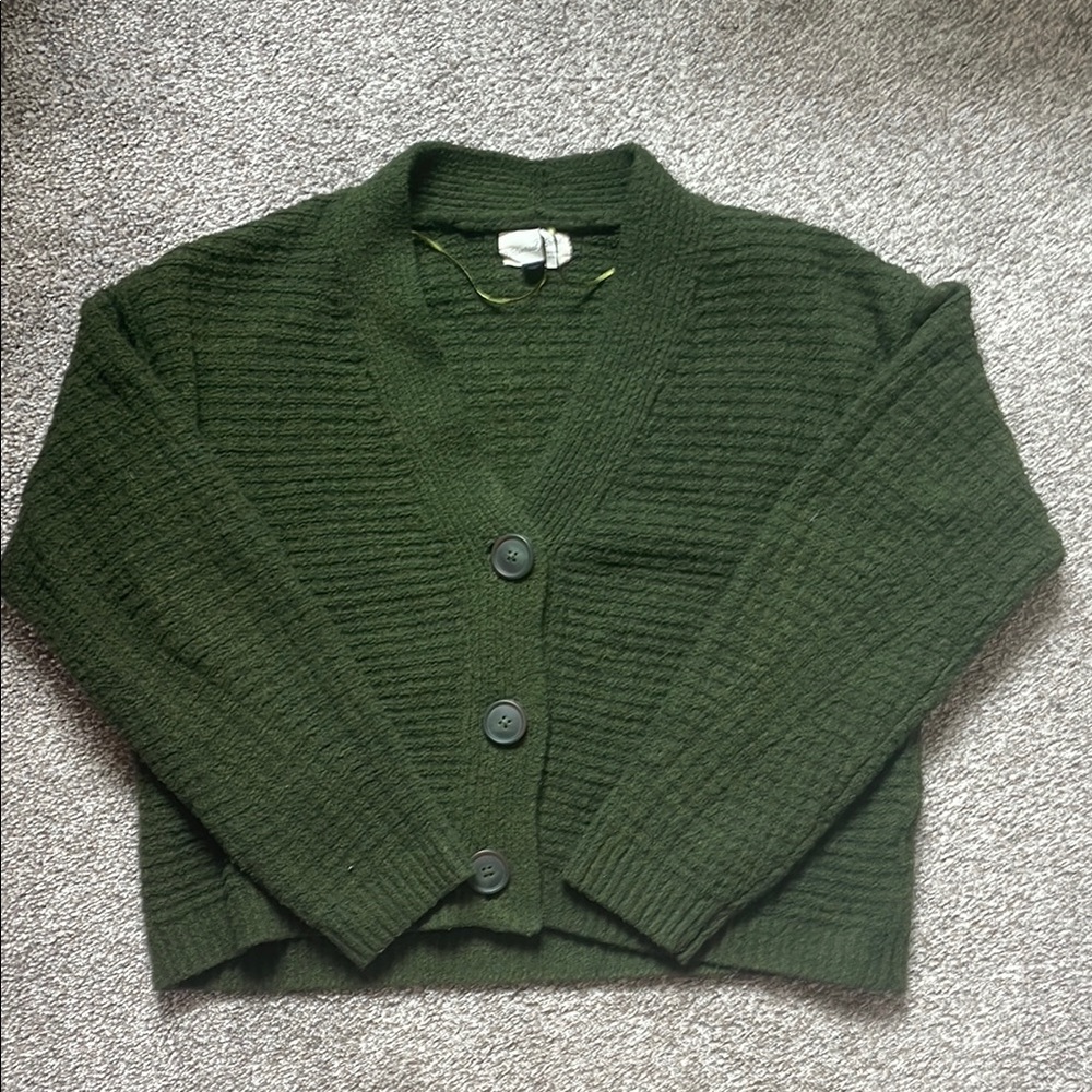 Universal Thread Green Chunky Knit Cardigan